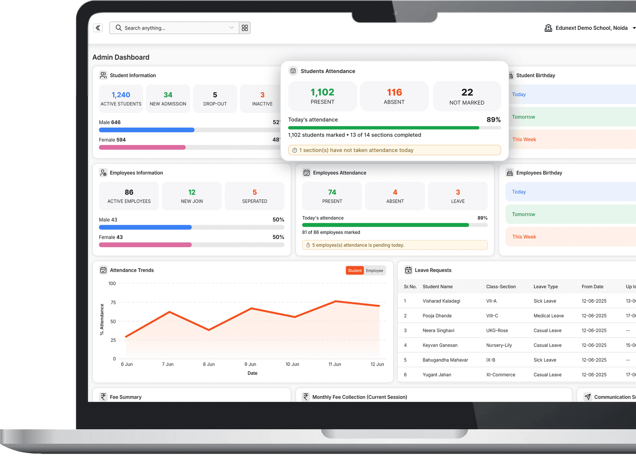 myMschool Admin Dashboard